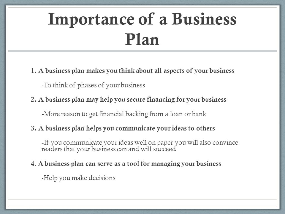 importance of the business planning process